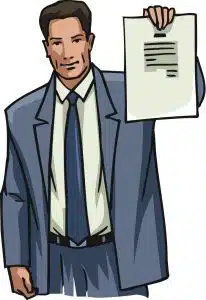 Mortgage company lawyer submitting a bill